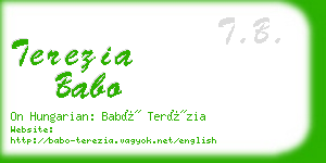 terezia babo business card